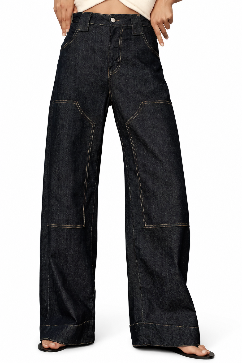 Low-Rise Tapered Myra Jeans - Puddle Edition