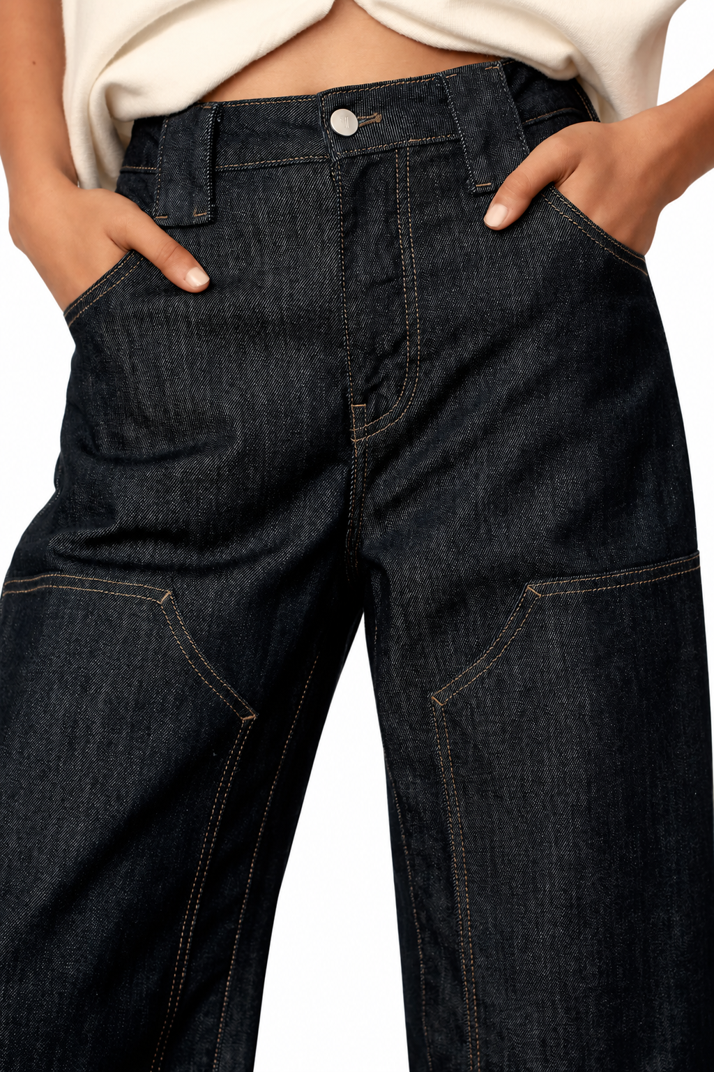 Low-Rise Tapered Myra Jeans - Puddle Edition