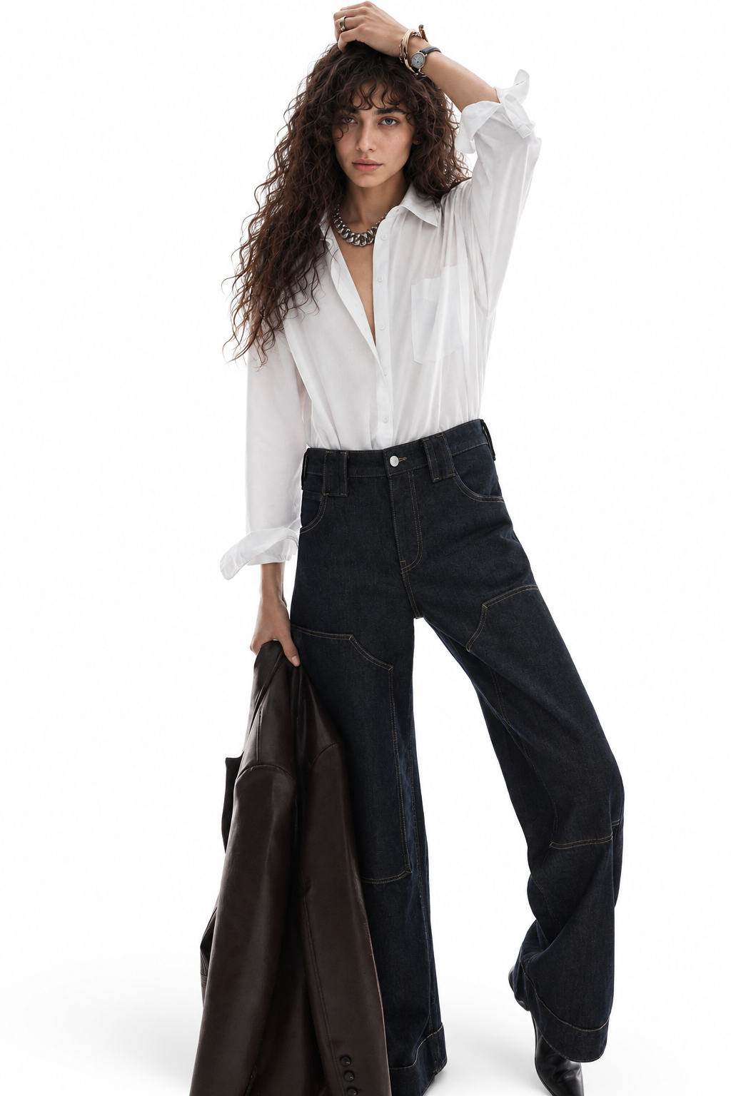 Low-Rise Tapered Myra Jeans - Puddle Edition