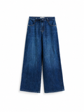 Wide-leg jeans with tie-up