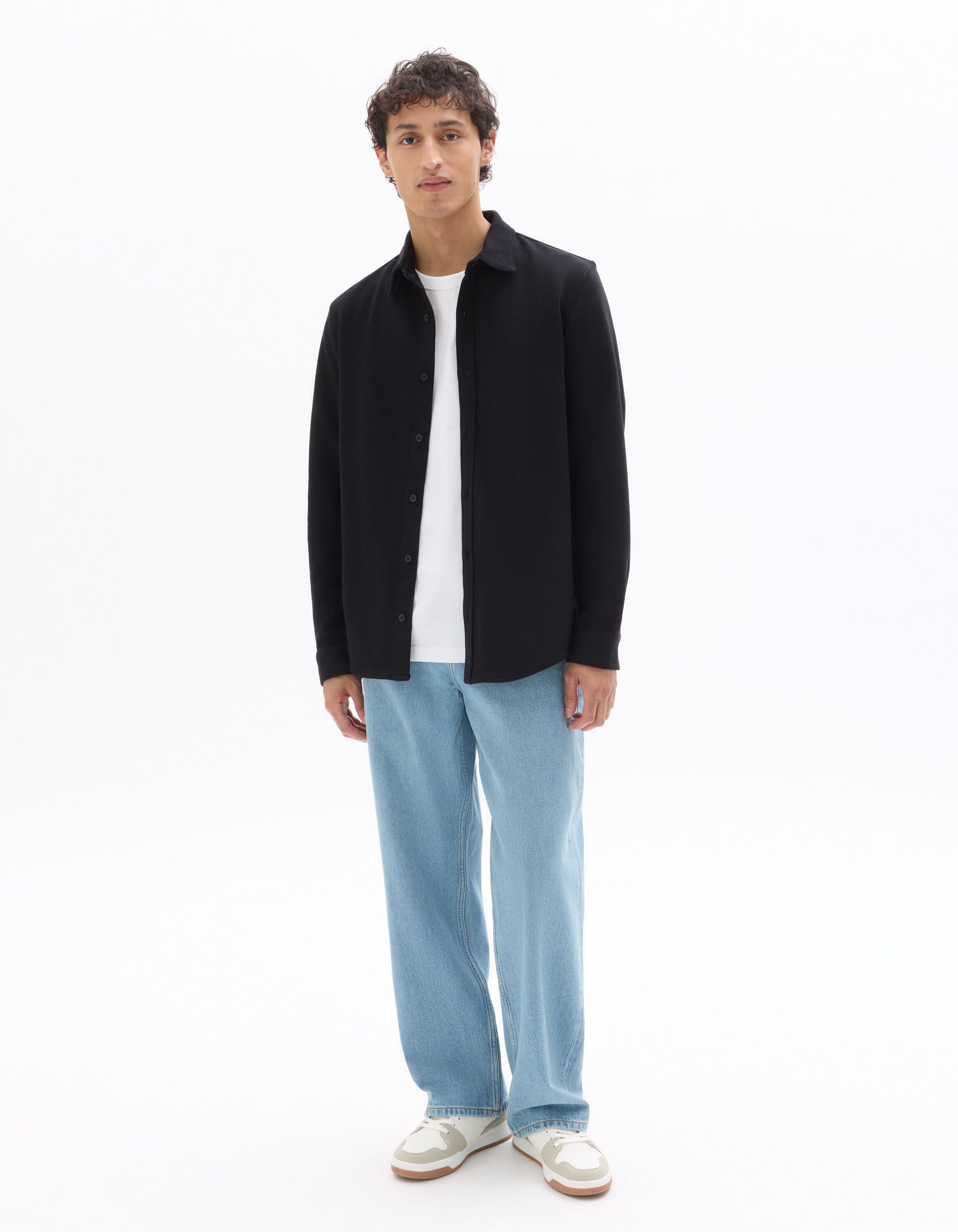 Jean baggy 100% coton Denim - blue clair -  Celio