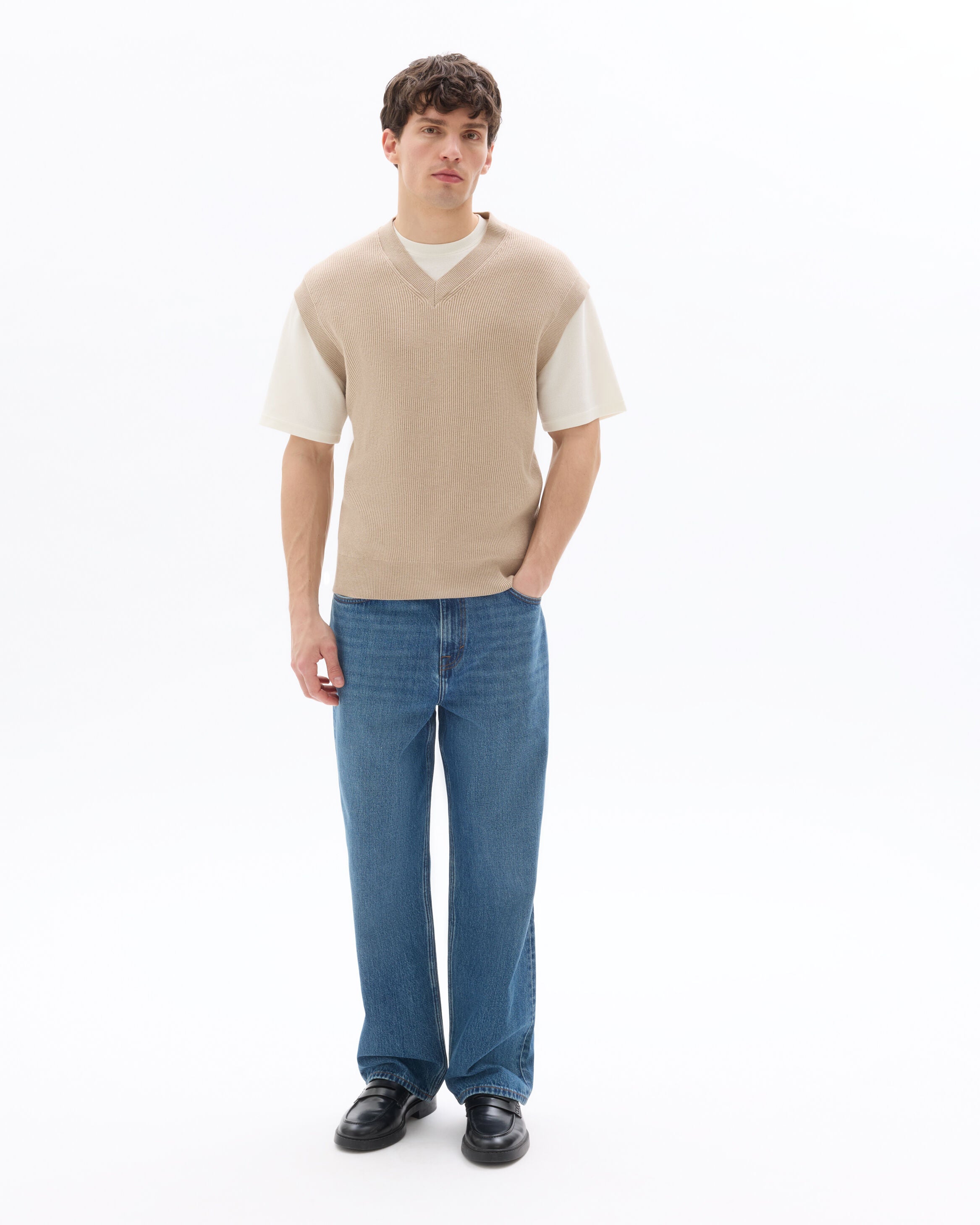 Jean baggy 100% Coton - bleu stone - Celio
