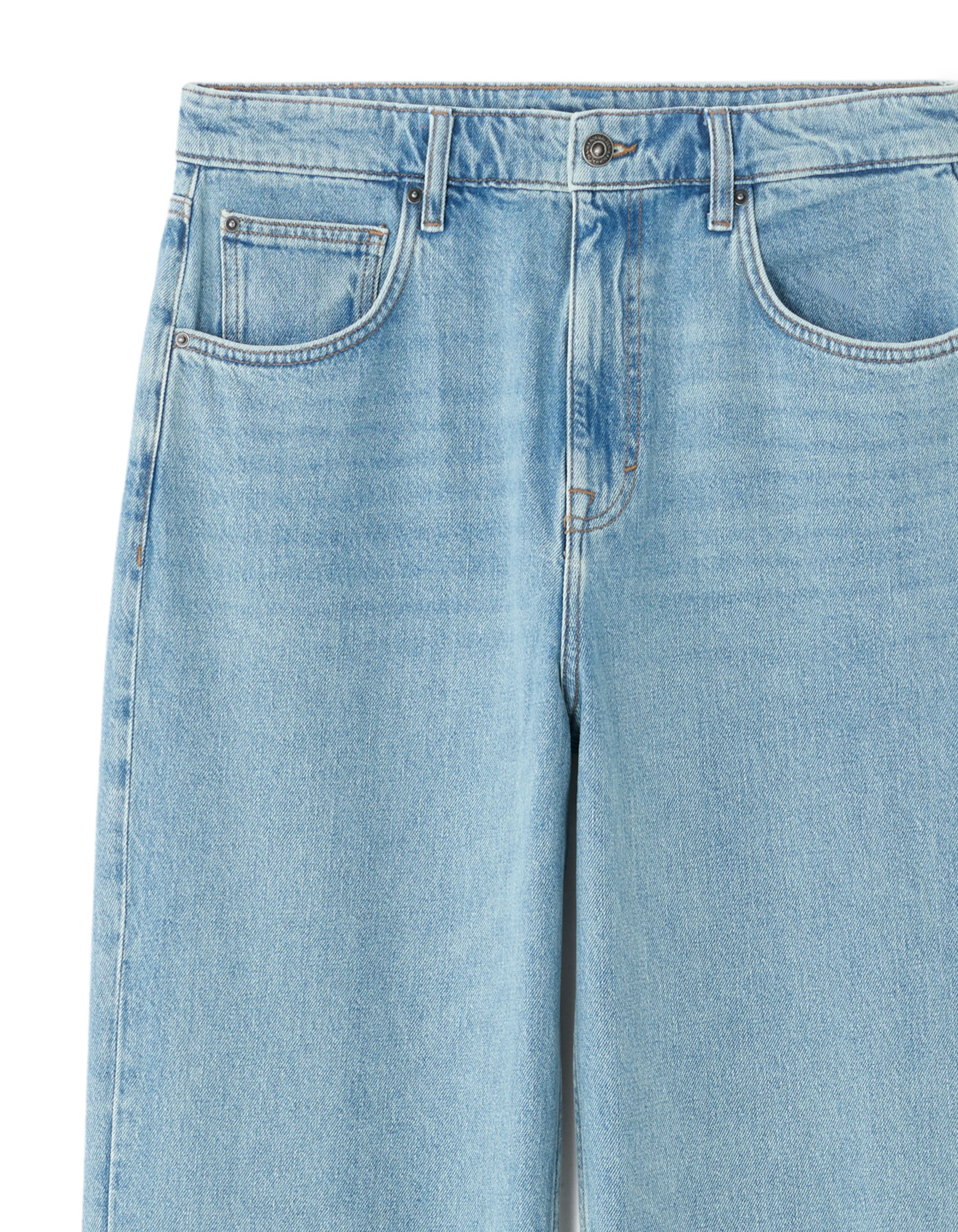 Jean baggy 100% coton Denim - blue clair -  Celio