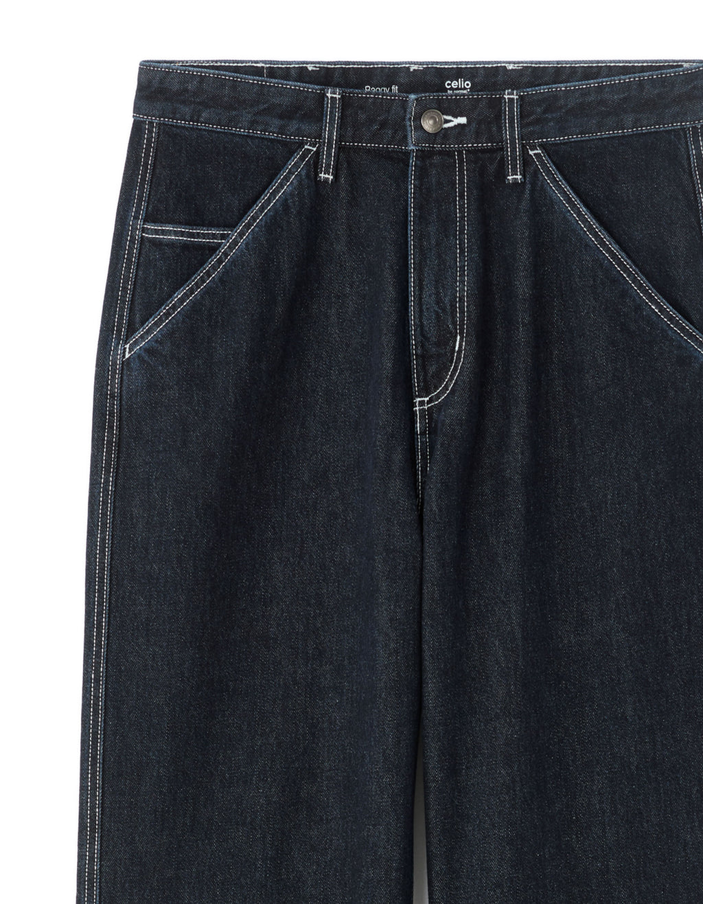 Jean baggy 100% Coton Denim - brut Black -  Celio