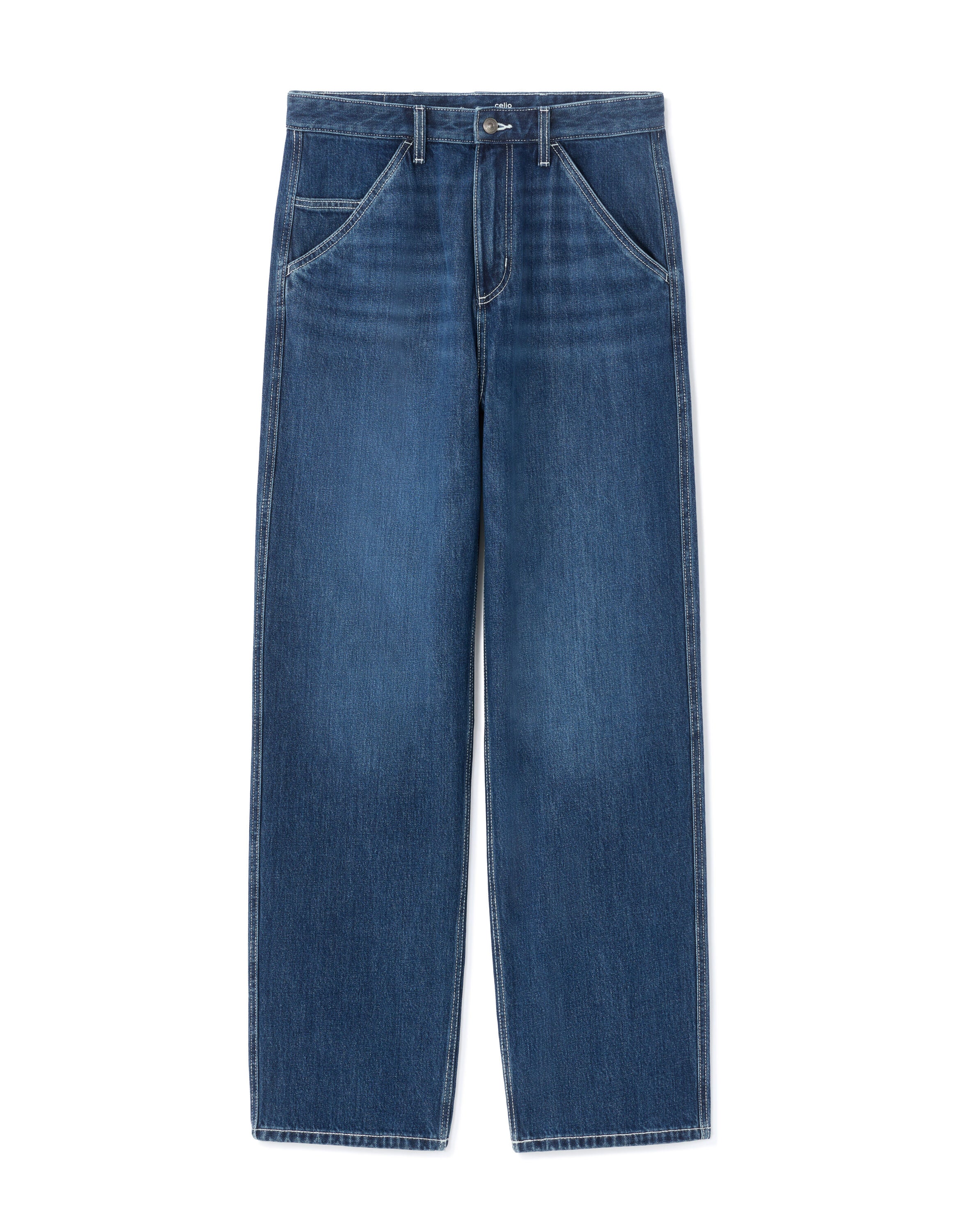 Jean baggy 100% coton Denim - brut blue - Celio