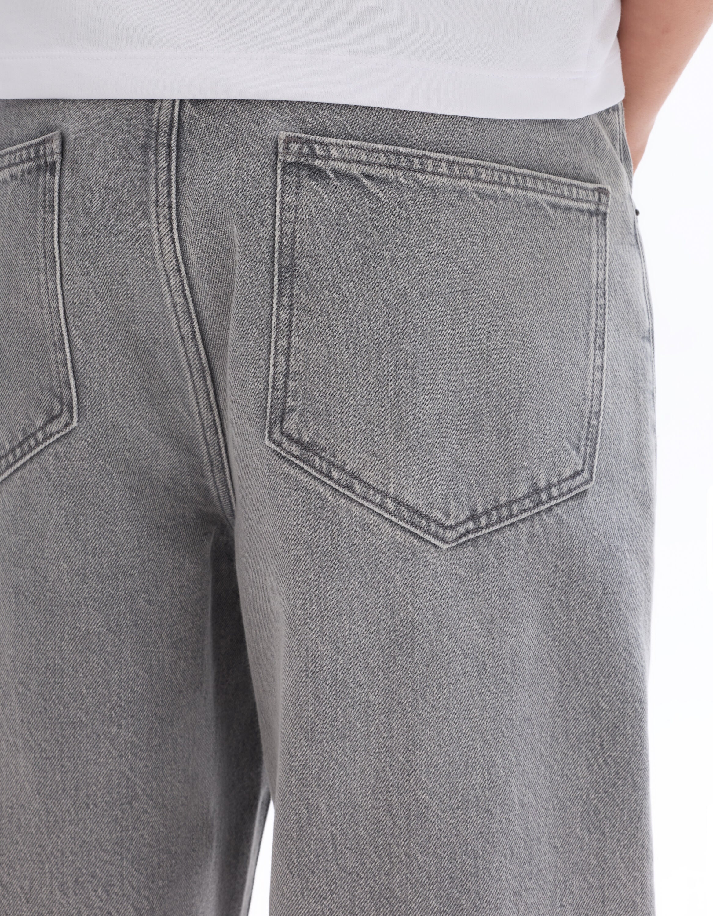 Jean baggy 100% coton Denim - gris clair - Celio